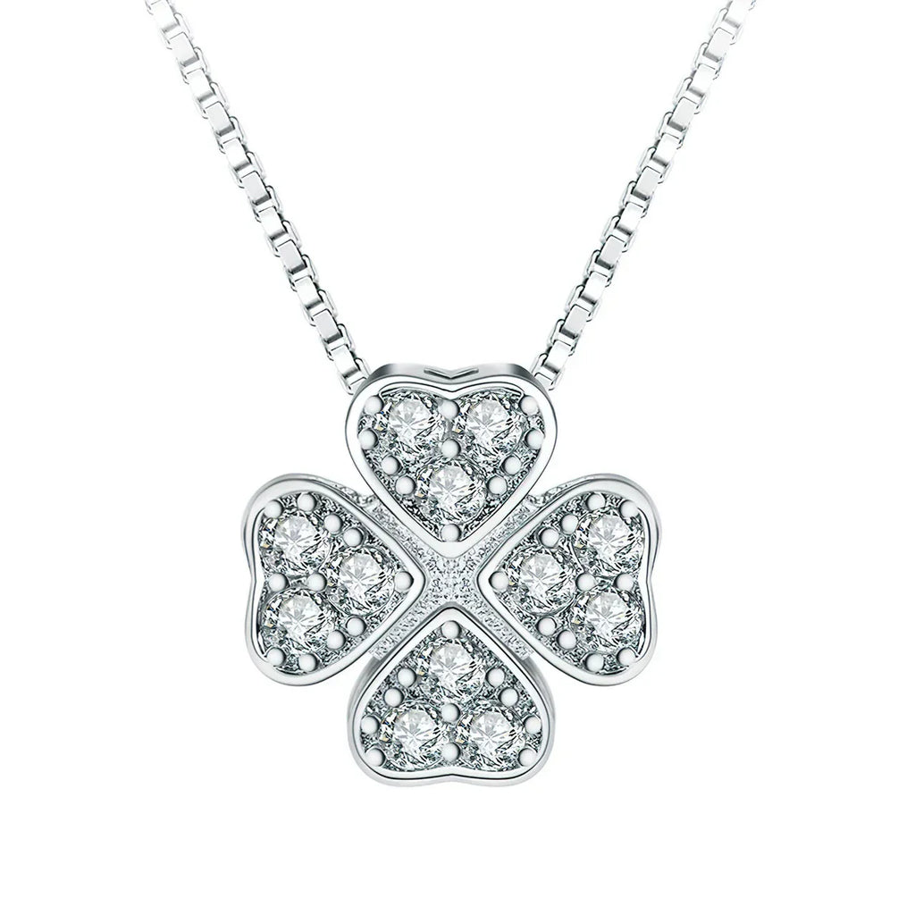 Magnetic Silver Flower Pendant | قلادة زهرة فضية مغناطيسية